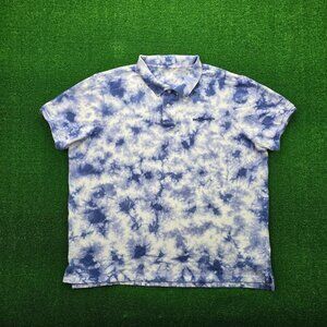 Disney Polo Shirt Mens 2XL Slim Fit Tie Dye Short Sleeve‎ Walt Disney World